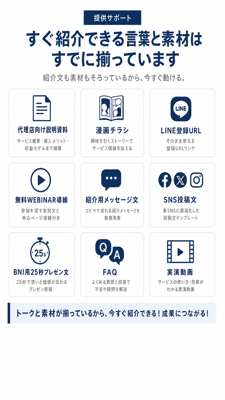 提供素材・サポート