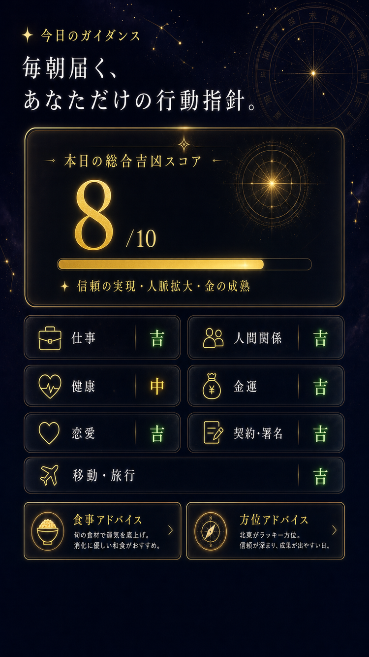 今日のガイダンス機能