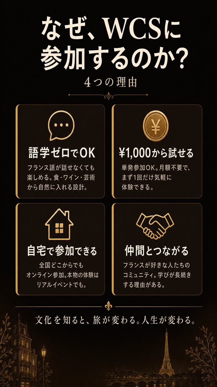 なぜWCSに参加するのか