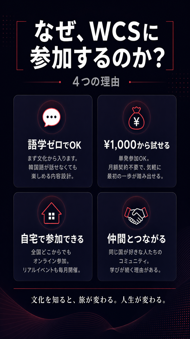 なぜWCSに参加するのか